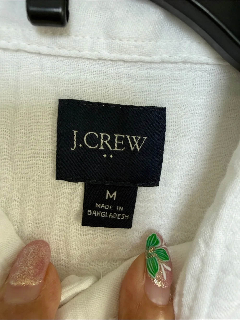 J. Crew White Short-Sleeve Gauze Button-Down Shirt